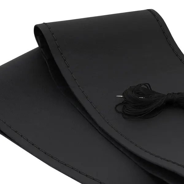 Husa volan cu snur piele naturala neagra 37-38 cm UMBRELLA