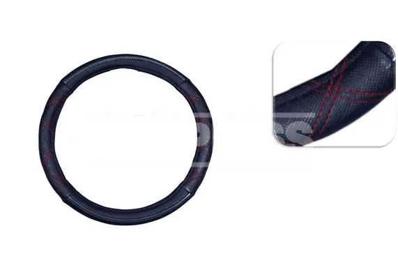 Husa volan negru cu cusatura rosie 37-39cm CARPRISS 79323331