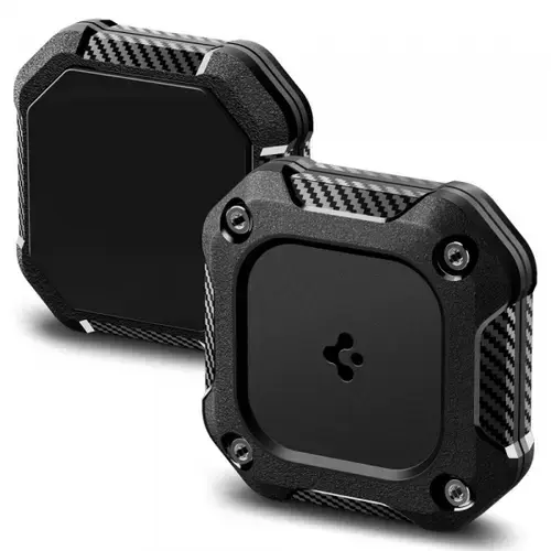 Husa Waterproof Spigen Tough Armor pentru Apple AirTag, Neagra