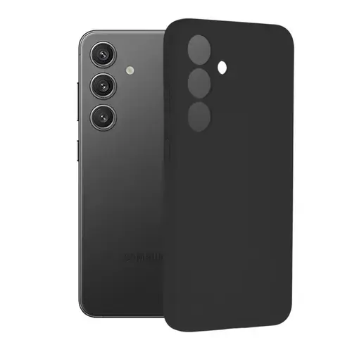 HusaLemontti Liquid Silicon Samsung Galaxy S24, Negru
