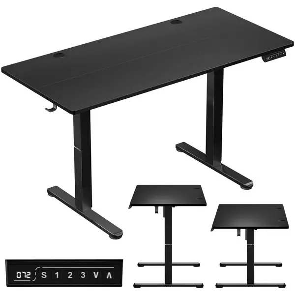 Huzaro Birou electric cu inaltime reglabila Huzaro, Hero 8.2, functia de memorare, 120 cm x 60cm, Negru