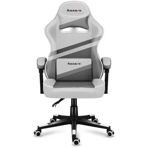 Huzaro Scaun gaming Huzaro Force 4.4, max 130 kg, Mesh, Tehnologie SoftFlex, Perna lombara si de gat (Alb)