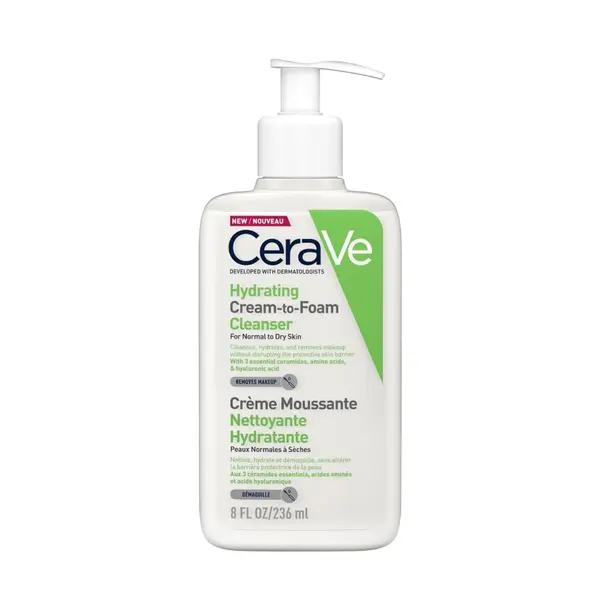 Hydrating cream-to-foam cleanser 236 ml
