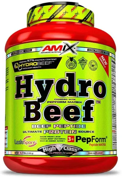 HydroBeef, cafea mocha-ciocolată, 2000 g, Amix