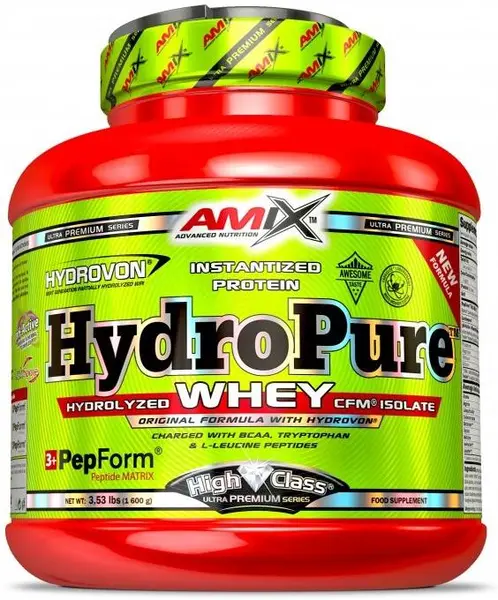 HydroPure Whey, lapte vanilie, 1600 g, Amix
