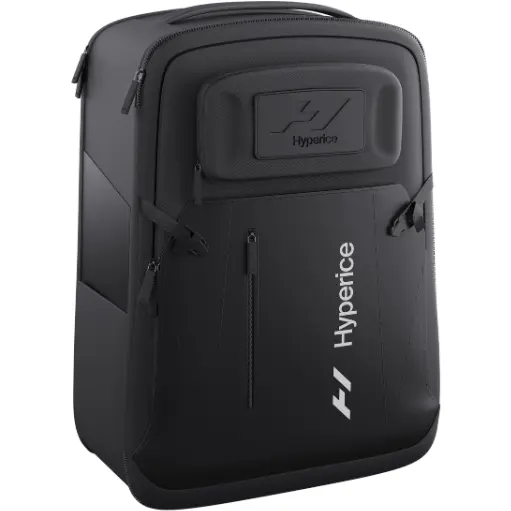 Hyperice Rucsac pentru Normatec Hyperice 3, capacitalate 30l, buzunare laterale elastice,compartiment modelat prin compresie pentru ochelari de soare, Negru