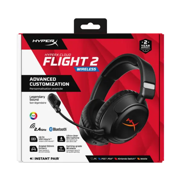 HyperX Cloud Flight 2 WL BK GAM HS HyperX Cloud Flight 2 WL BK GAM HS