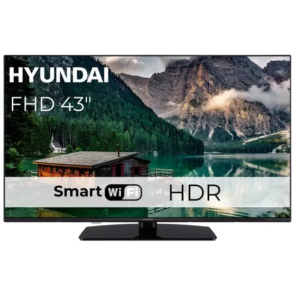 Hyundai Televizor LED Hyundai 109 cm, 43, FLM43TS349, Full HD, Smart TV, WiFi, CI+, clasa E, Negru