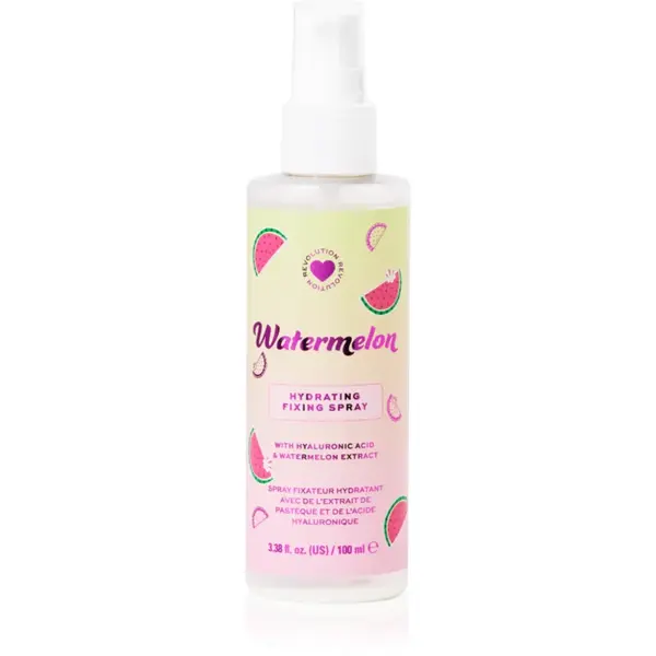 I Heart Revolution Watermelon Dewy Fixing Spray spray pentru fixare cu efect de hidratare culoare Watermelon 100 ml