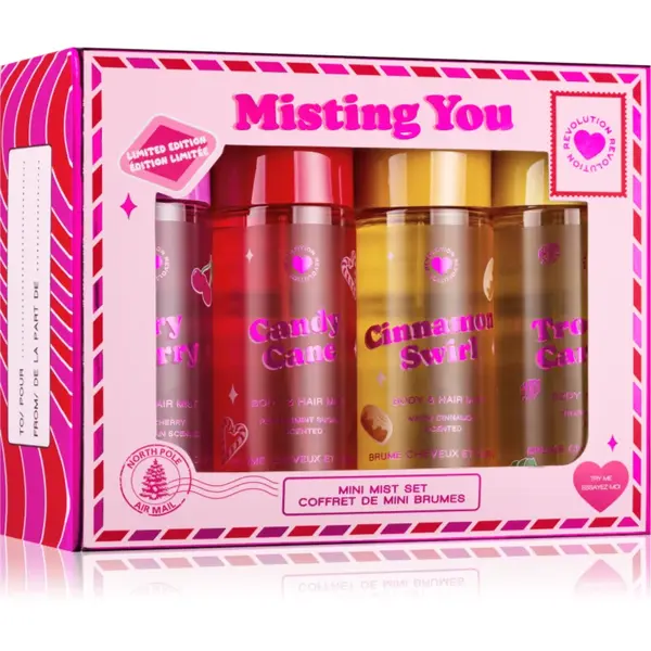 I Heart Revolution Xmas 2025 Mini Mist set set cadou de Crăciun pentru femei