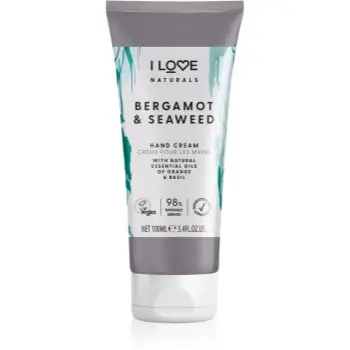 I Love Naturals Bergamot & Seaweed cremă naturală de mâini