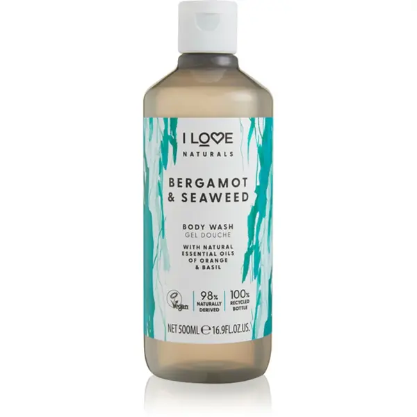 I Love Naturals Bergamot & Seaweed gel parfumat pentru duș 500 ml