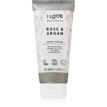 I Love Naturals Rose & Argan crema de maini hidratanta cu aromă de trandafiri