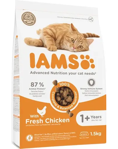 IAMS for Vitality Chicken Hrana uscata pisici adulte, cu pui 1,5 kg