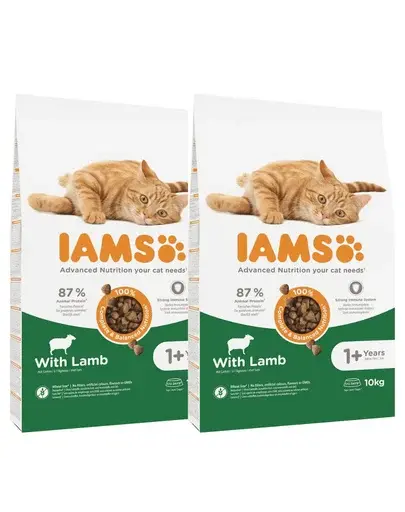 IAMS for Vitality Hrana uscata pentru pisici adulte, cu miel 20 kg (2 x10 kg)