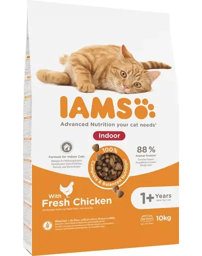 IAMS For Vitality Indoor Hrana uscata cu pui proasapat pentru pisici adulte 10kg