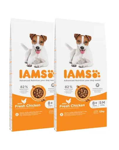 IAMS ProActive Health Mature & Senior All breeds Chicken Hrana uscata pentru caini senior, cu pui 24 kg (2 x 12 kg)