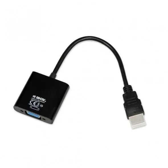 IBOX Adaptor video iBox IAHV01, HDMI la VGA, Negru