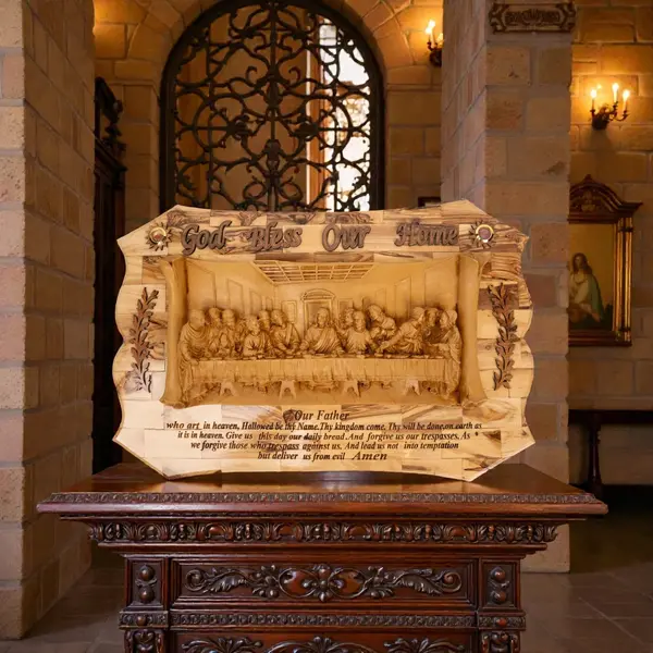 Icoană Sculptată din Lemn – Cina cea de Taină - Default Title