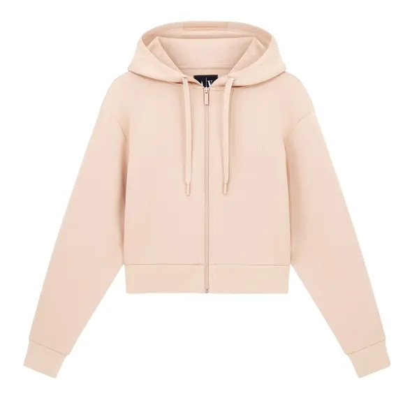 Icon cropped hoodie sound sand S