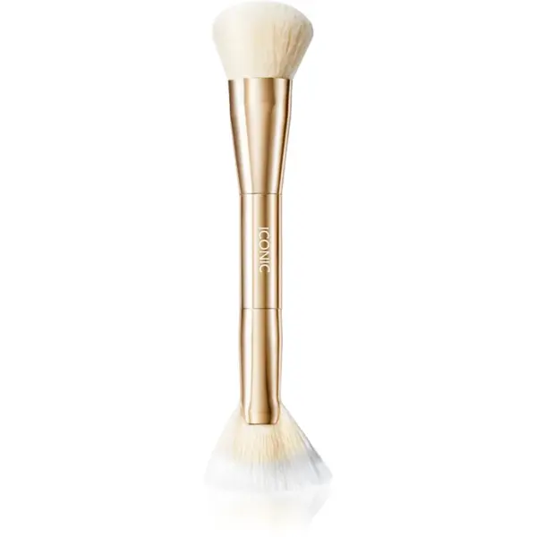 ICONIC London Cheek Glow Duo Brush perie cu două fețe 1 buc