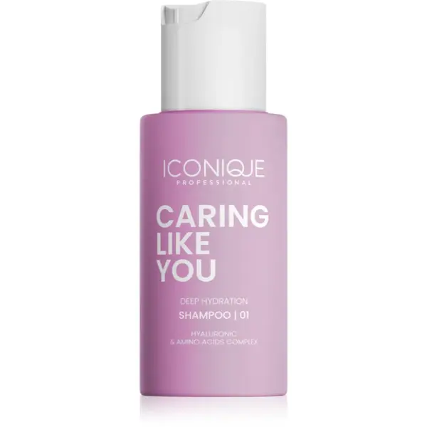ICONIQUE Professional CARING LIKE YOU Deep Hydration sampon hidratant pentru păr uscat și deteriorat 70 ml