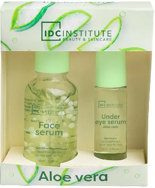 IDC Institute Set Aloe Vera - Ser facial și ser pentru ochi, 30 + 10 ml
