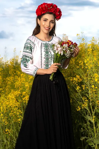 Ie traditionala dama Agripina cu broderie verde