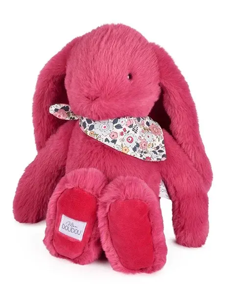 Iepuras Doudou - jucarie de plus, 35 cm, fucsia
