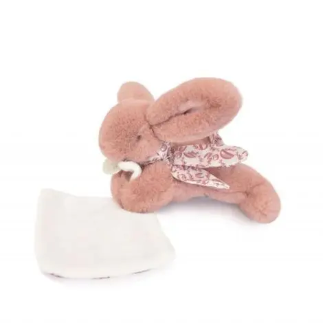 Iepuras Doudou - jucarie de plus cu paturica, 16 cm