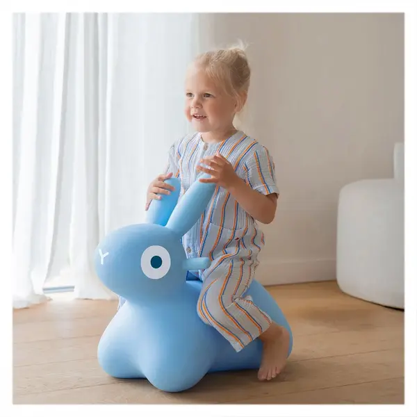 Iepuras gonflabil saltaret Hoppi Bunny albastru