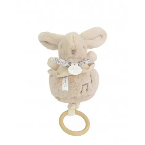 Iepuras muzical Doudou , bej, 20 cm