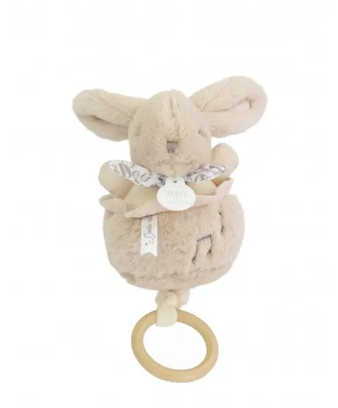 Iepuras muzical Doudou - bej, 20 cm