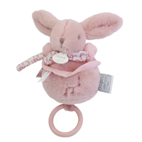 Iepuras muzical Doudou , roz, 20 cm