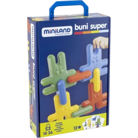 Iepurasi mari de imbinat si construit, 18 luni+, 8 bucati, Miniland educational 32224