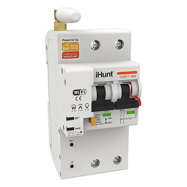iHunt Home WIFI Smart Circuit Breaker with Metering 2P 40A - Siguranta automata inteligenta cu contorizare