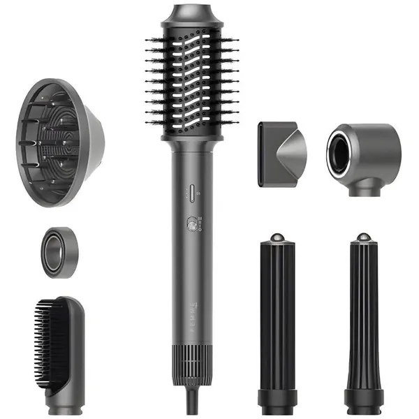 IHUNT Uscator de par iHunt Femme 7 in 1 Dryer HD4 PRO, 1300 W, 3 viteze, 4 niveluri temperatura, 110.000 rpm, Gri