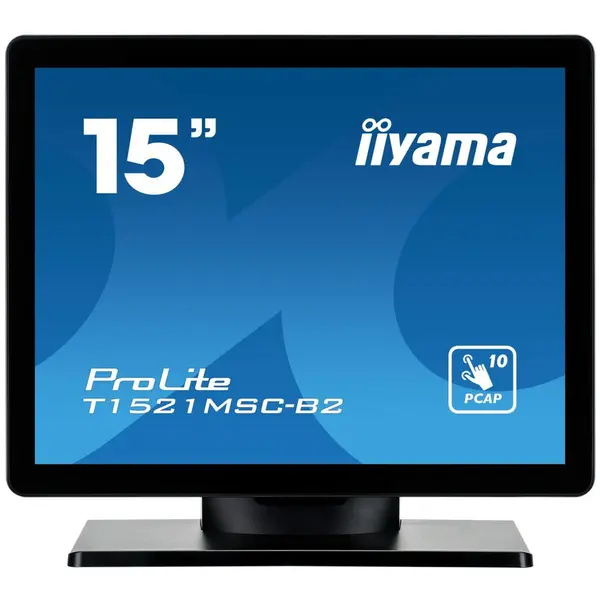 IIYAMA iiyama ProLite T1521MSC-B2 monitoare LCD 38,1 cm (15) 1024 x 768 Pixel XGA LED Ecran tactil Platou de masa Negru