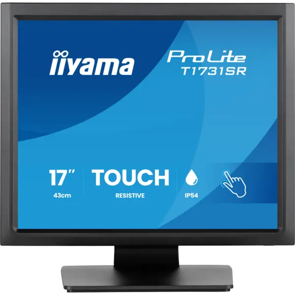 IIYAMA Monitor TN LED Iiyama 17 ProLite T1731SR-B2S, 1280 x 1024, 5ms, 75Hz, VGA, HDMI, DisplayPort, Boxe, Touchscreen, Negru