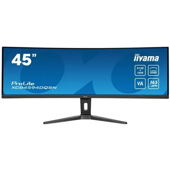 IIYAMA Monitor VA LED Iiyama 44.5 XCB4594DQSN-B1, DQHD (5120 x 1440), HDMI, DisplayPort, Ecran curbat, Boxe, 165 Hz, 0.8 ms, Negru