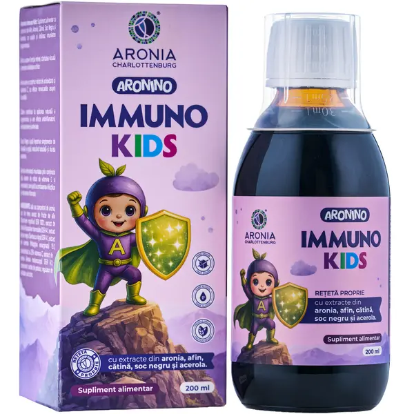 Immuno Kids 200ml — o formulă unică din 5 superfructe minune pentru susținerea imunității celor mici