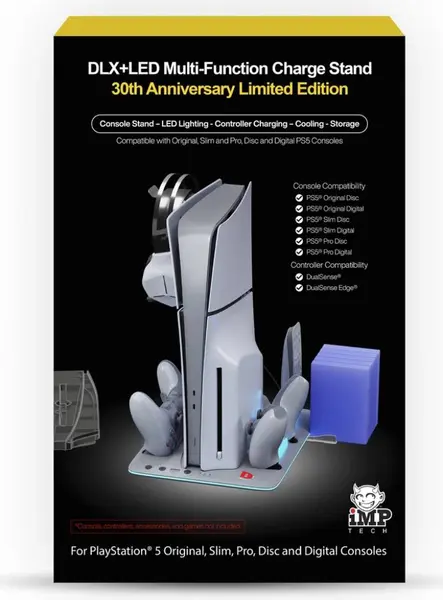 Imp Tech Dlx+led Multi Function Charge And Cool Stand 30th Anniversary Limited Edition Grey