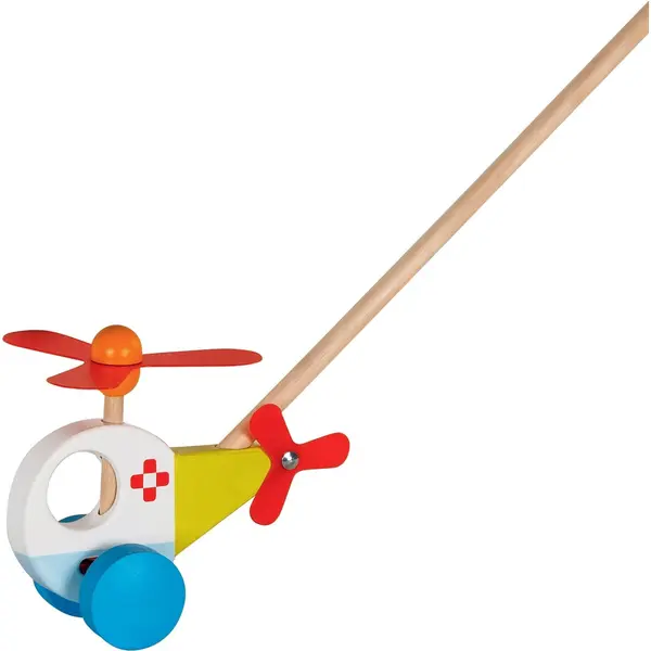 Împingând jucăria Goki - Elicopter