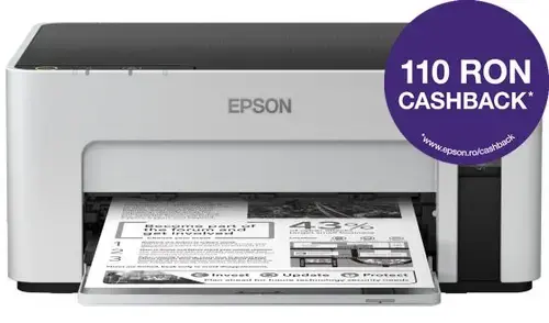 Imprimanta inkjet monocrom Epson M1100 CISS, A4, 35 ppm, 1440 x 720 dpi (Alb/ Negru)