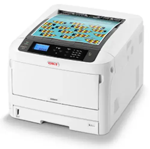 Imprimanta laser color Oki C824dn, A3, 26 ppm, Duplex, Retea (Alb/Negru)