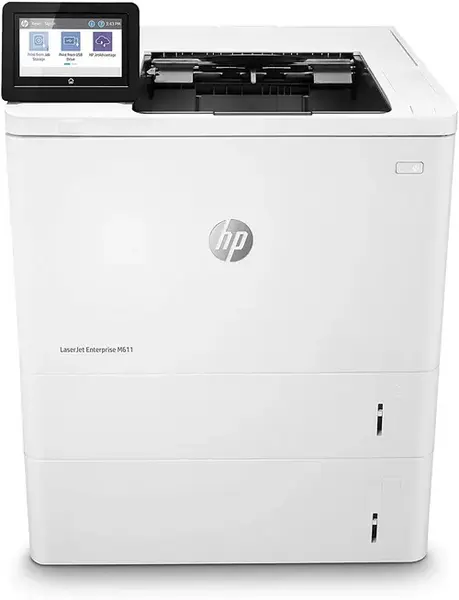Imprimanta Monocrom HP LaserJet Enterprise M611dn, Duplex, 61ppm, Retea, USB (Alb)
