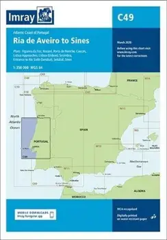 Imray Chart C49. Ria de Aveiro to Sines - Atlantic Coast of Portugal, New ed, Sheet Map/Imray