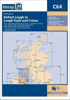 Imray Chart C64. North Channel - Belfast Lough to Lough Foyle and Crinan, Paperback/***