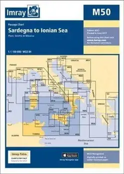 Imray Chart M50. Sardegna to Ionian Sea, New ed, Sheet Map/Imray