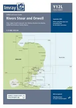 Imray Chart Y12 Laminated. Rivers Stour and Orwell, New ed, Sheet Map/***